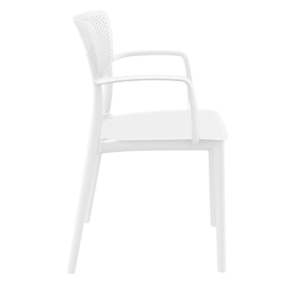 Loft Outdoor Dining Arm Chair White, Set of 2