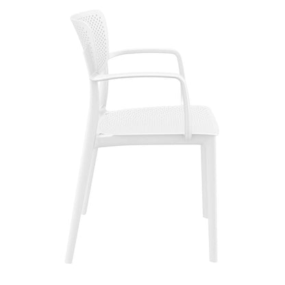 Loft Outdoor Dining Arm Chair White, Set of 2