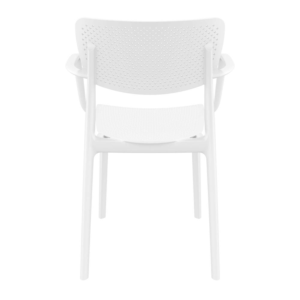 Loft Outdoor Dining Arm Chair White, Set of 2