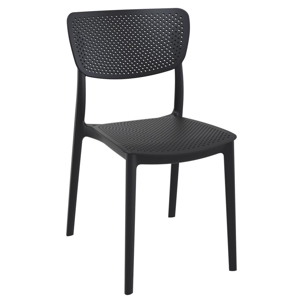 Lucy Outdoor Bistro Set 3 Piece with 24 inch Table Top Black