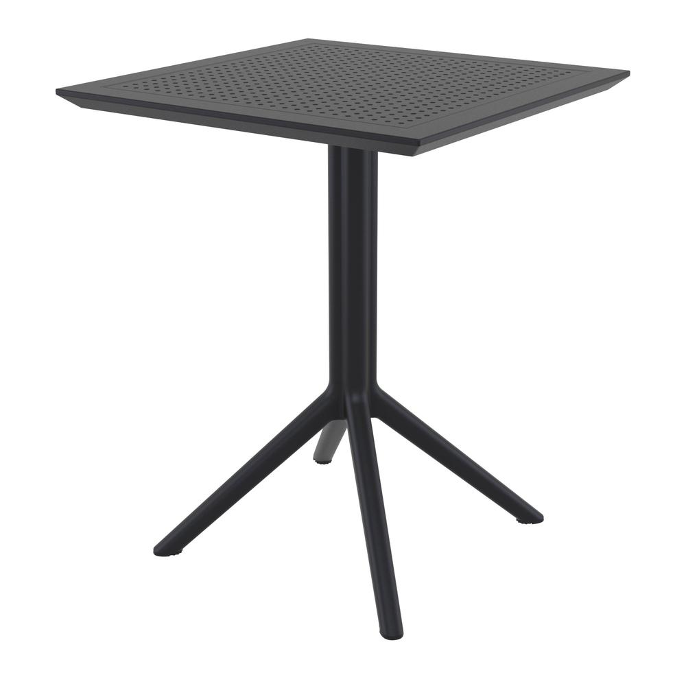 Lucy Outdoor Bistro Set 3 Piece with 24 inch Table Top Black