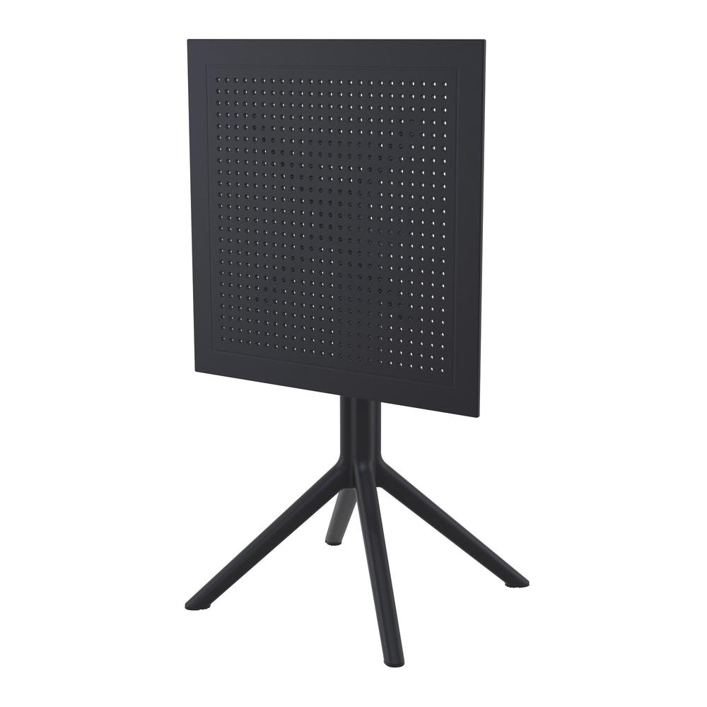 Lucy Outdoor Bistro Set 3 Piece with 24 inch Table Top Black