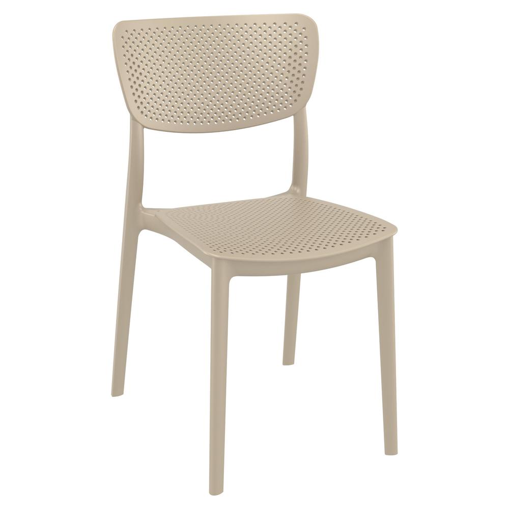 Lucy Outdoor Bistro Set 3 Piece with 24 inch Table Top Taupe