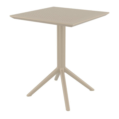 Lucy Outdoor Bistro Set 3 Piece with 24 inch Table Top Taupe