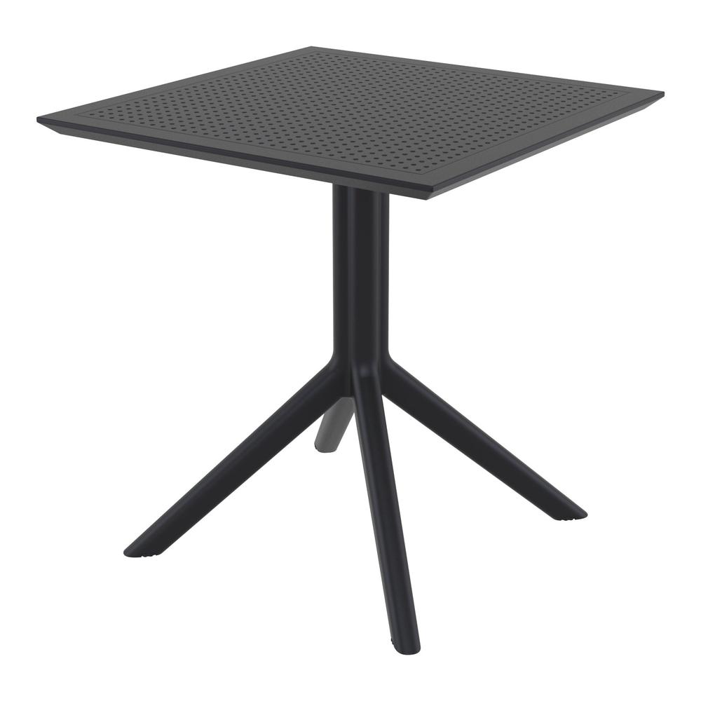 Lucy Outdoor Bistro Set 3 Piece with 27 inch Table Top Black