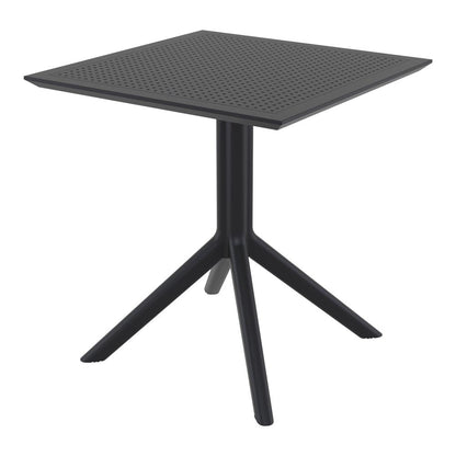 Lucy Outdoor Bistro Set 3 Piece with 27 inch Table Top Black
