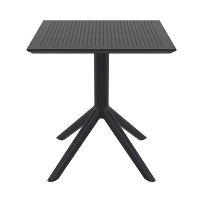 Lucy Outdoor Bistro Set 3 Piece with 27 inch Table Top Black