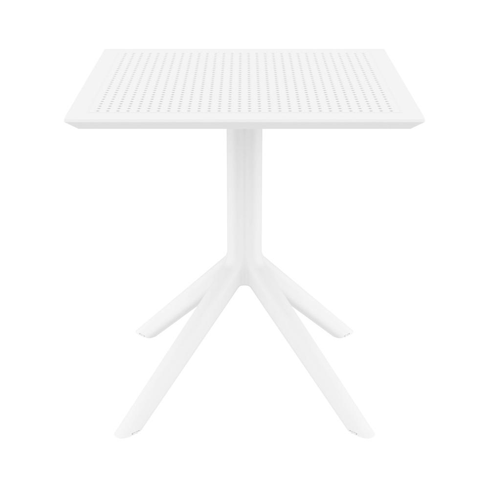 Lucy Outdoor Bistro Set 3 Piece with 27 inch Table Top White