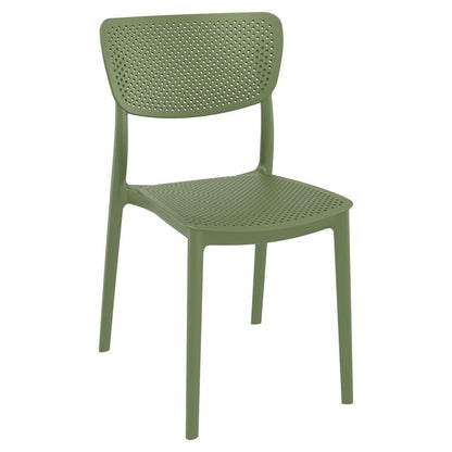 Lucy Outdoor Bistro Set 3 Piece with 31 inch Table Top Olive Green