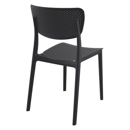 Lucy Outdoor Dining Chair Black, Set of 2