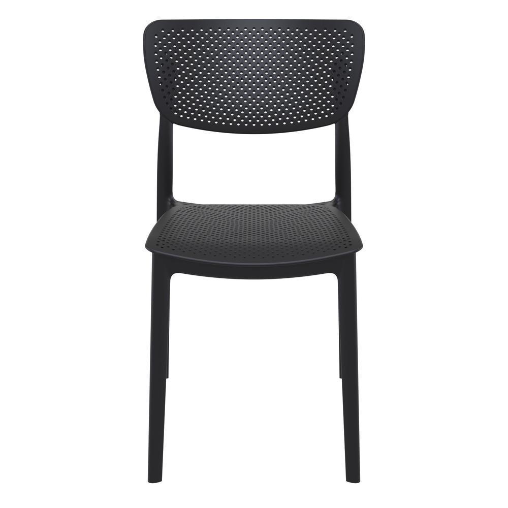 Lucy Outdoor Dining Chair Black, Set of 2