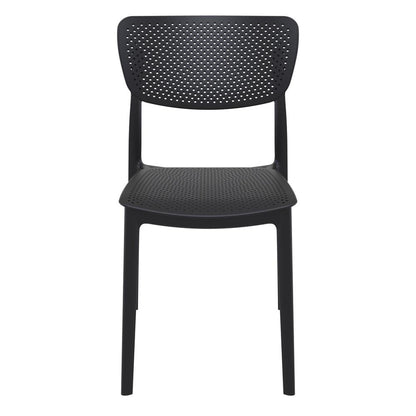 Lucy Outdoor Dining Chair Black, Set of 2
