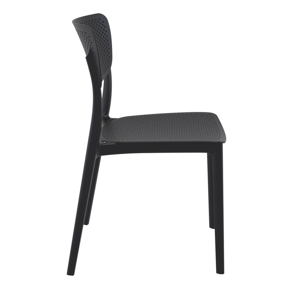 Lucy Outdoor Dining Chair Black, Set of 2