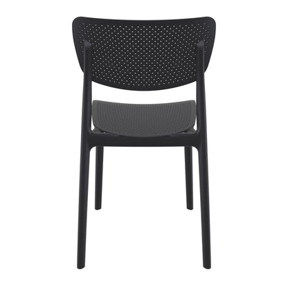 Lucy Outdoor Dining Chair Black, Set of 2
