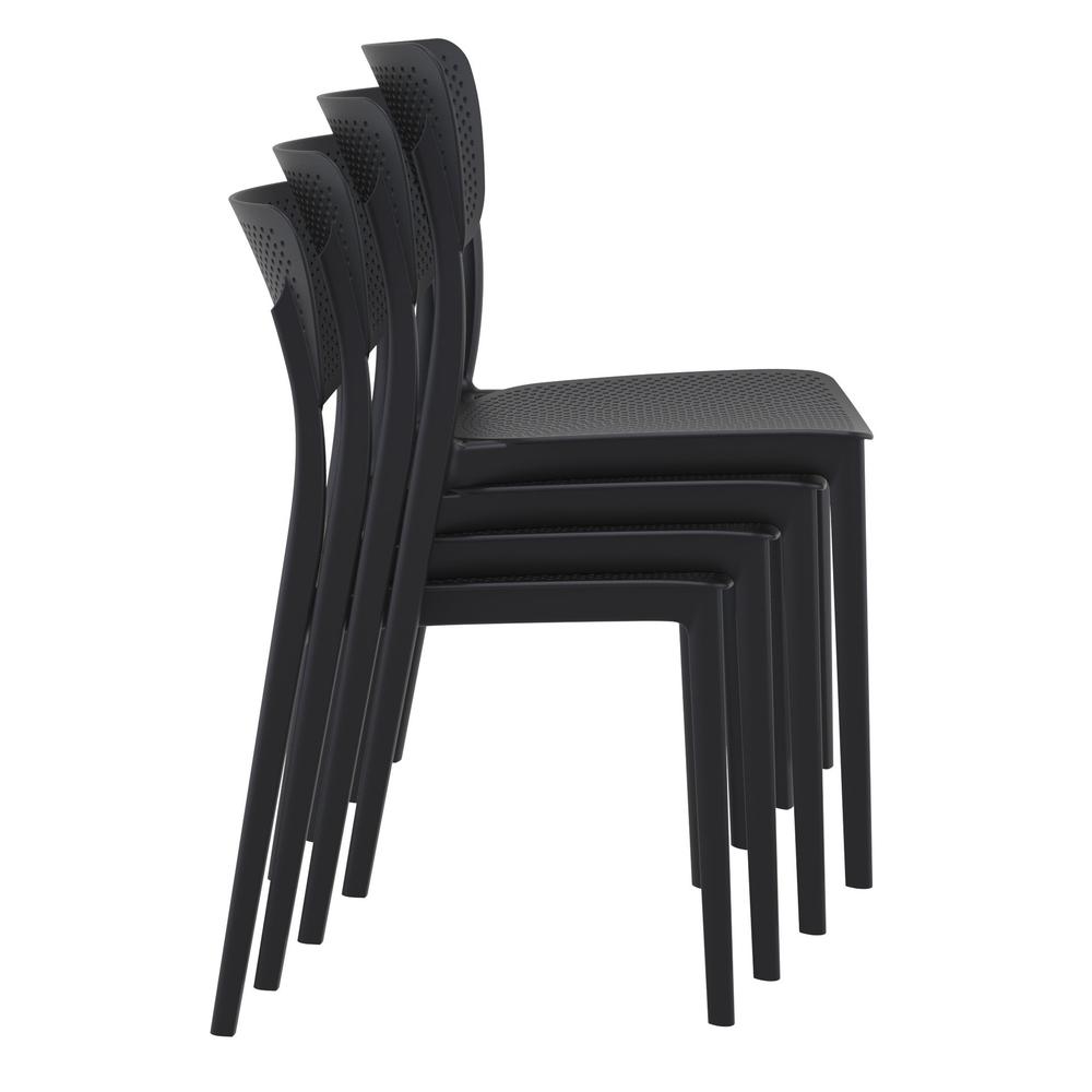 Lucy Outdoor Dining Chair Black, Set of 2