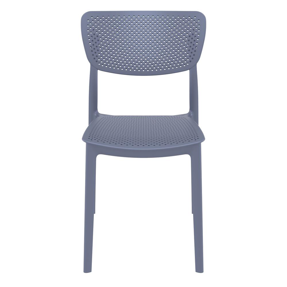 Lucy Outdoor Dining Chair Dark Gray, Set of 2