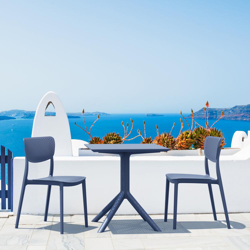 Lucy Outdoor Dining Chair Dark Gray, Set of 2