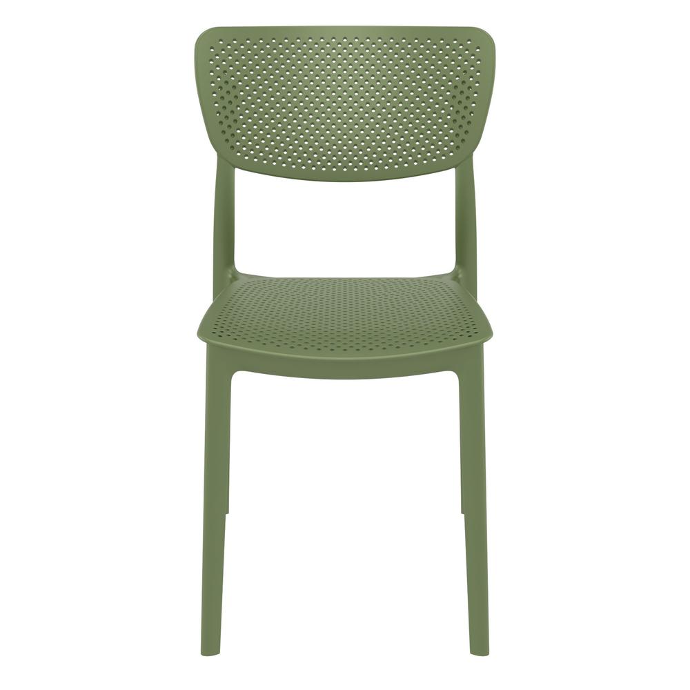 Lucy Outdoor Dining Chair Olive Green, Set of 2