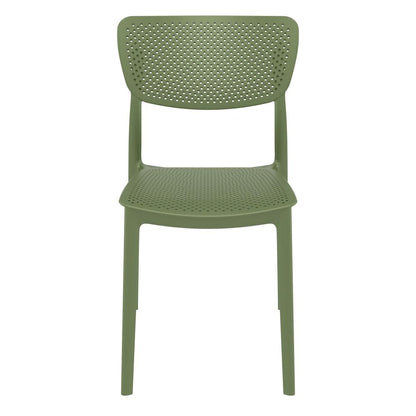 Lucy Outdoor Dining Chair Olive Green, Set of 2