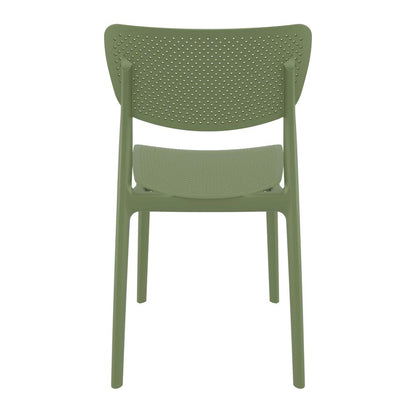 Lucy Outdoor Dining Chair Olive Green, Set of 2