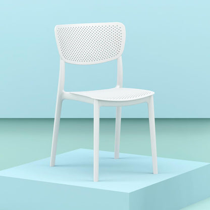Lucy Outdoor Dining Chair White, Set of 2