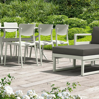 Lucy Outdoor Dining Chair White, Set of 2