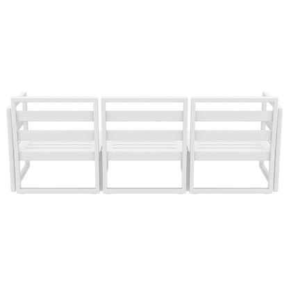 Mykonos Patio Sofa White with Sunbrella Natural Cushion