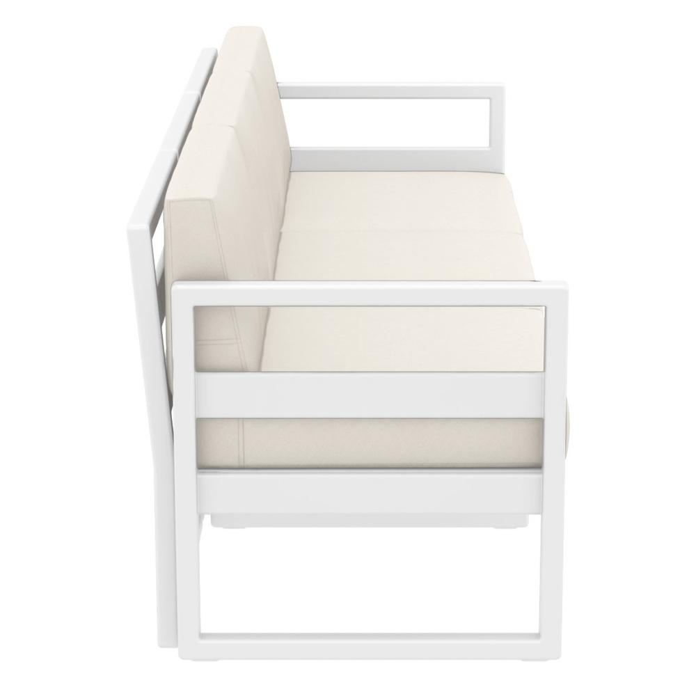 Mykonos Patio Sofa White with Sunbrella Natural Cushion