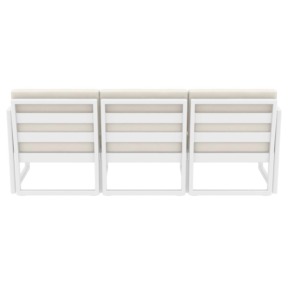 Mykonos Patio Sofa White with Sunbrella Natural Cushion
