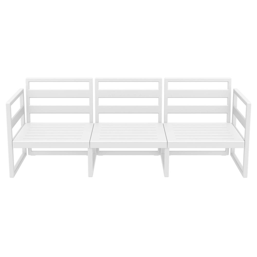 Mykonos Patio Sofa White with Sunbrella Natural Cushion