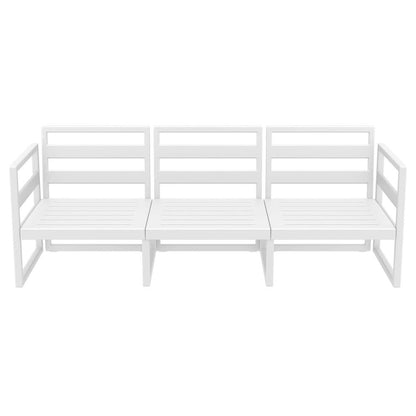 Mykonos Patio Sofa White with Sunbrella Natural Cushion