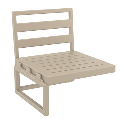 Mykonos Extension Taupe with Sunbrella Charcoal Cushion