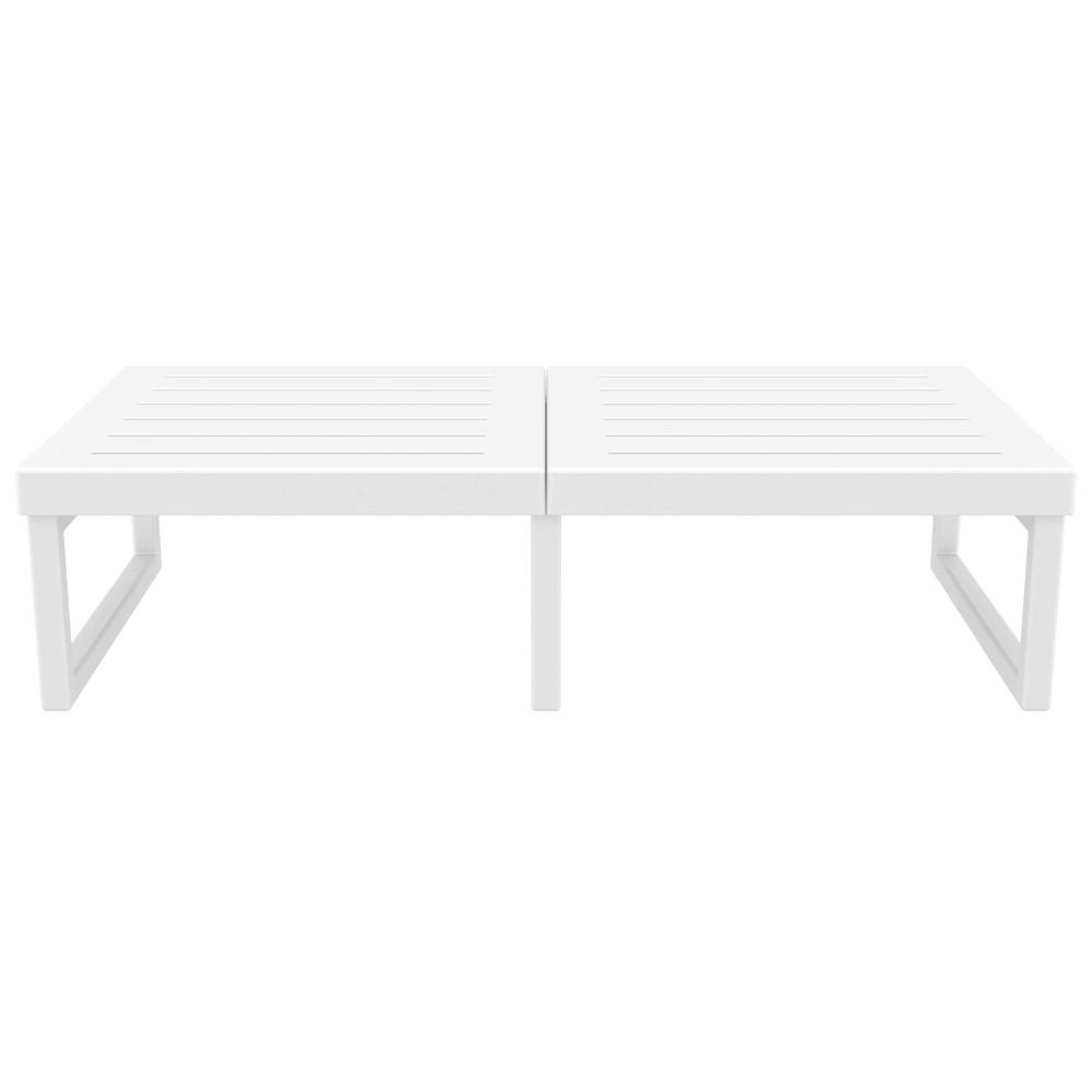 Mykonos Rectangle Lounge Table White