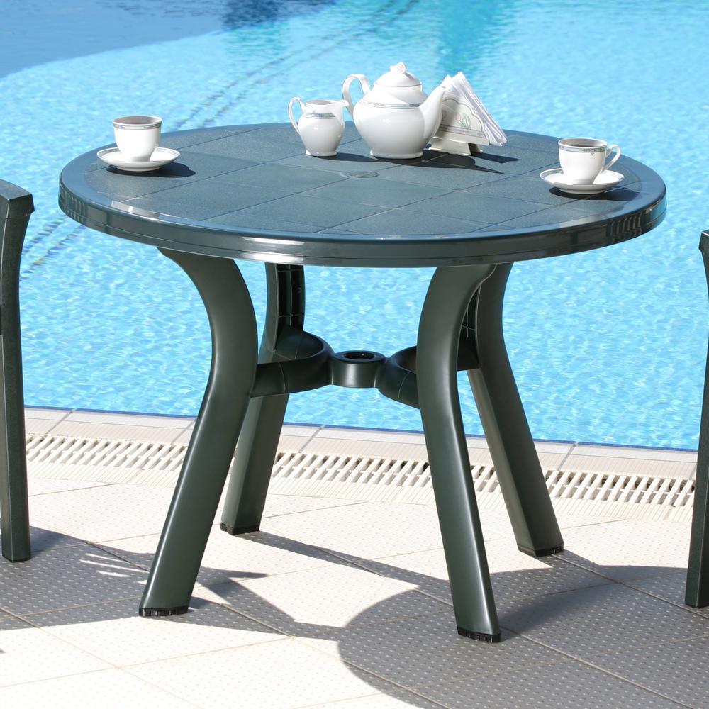 Round Dining Table, Green, Belen Kox