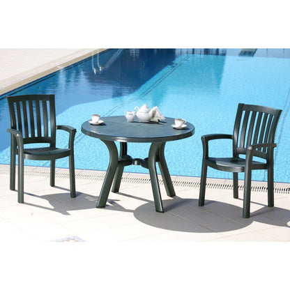 Round Dining Table, Green, Belen Kox