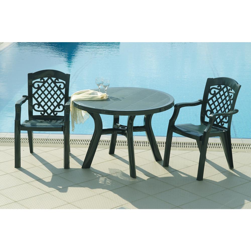 Round Dining Table, Green, Belen Kox