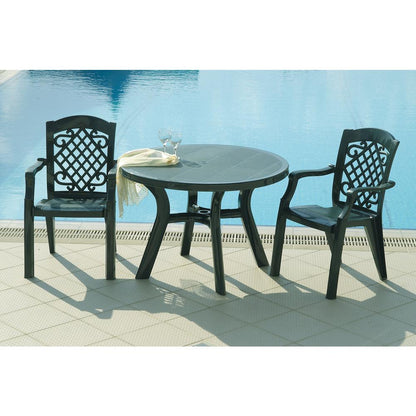 Round Dining Table, Green, Belen Kox