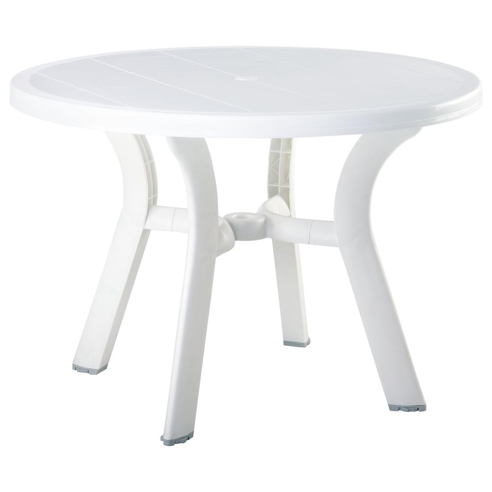 Round Dining Table, White, Belen Kox