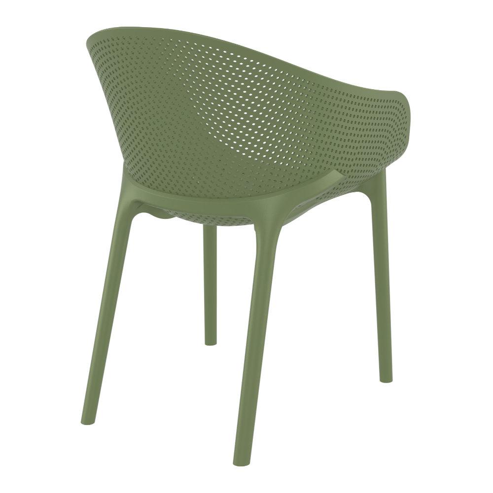 Sky Pro Stacking Dining Chair Olive Green