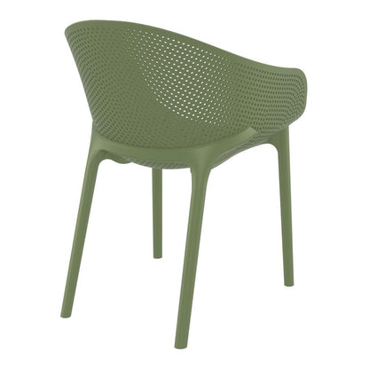 Sky Pro Stacking Dining Chair Olive Green