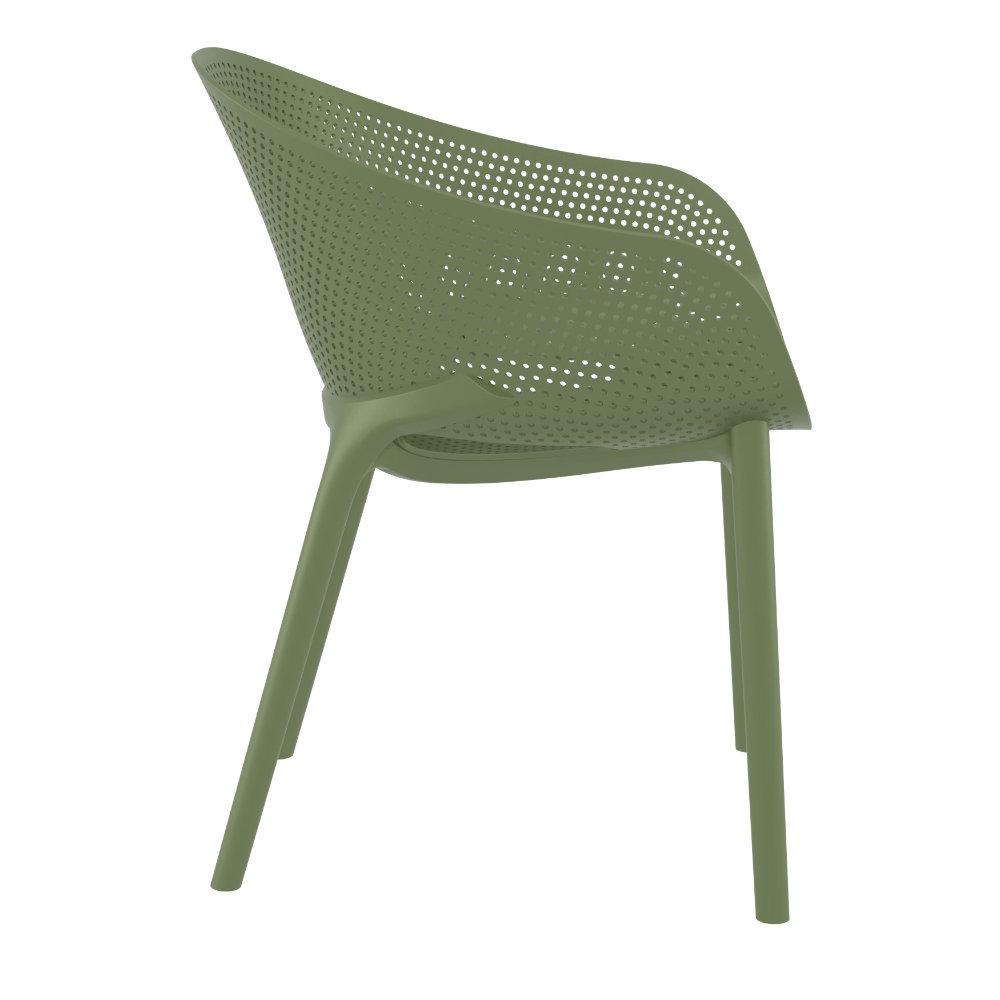 Sky Pro Stacking Dining Chair Olive Green