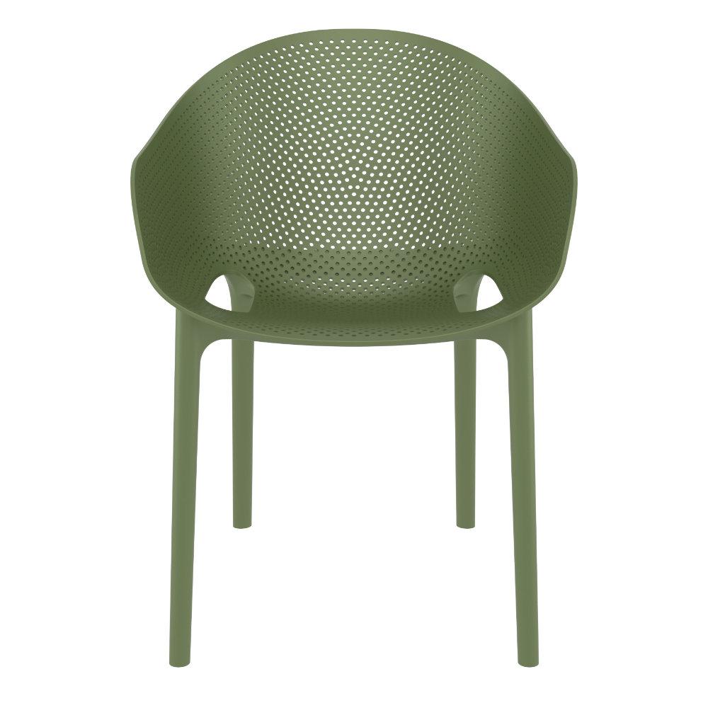 Sky Pro Stacking Dining Chair Olive Green
