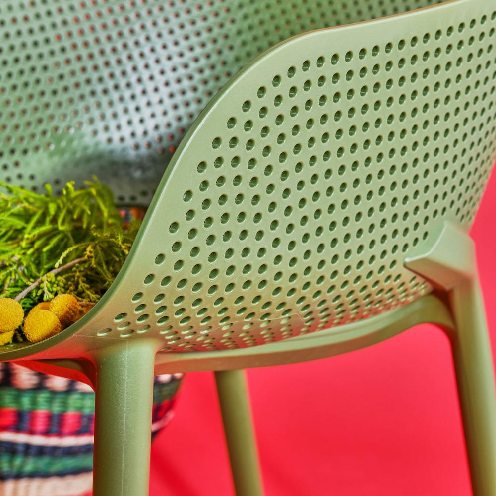 Sky Pro Stacking Dining Chair Olive Green