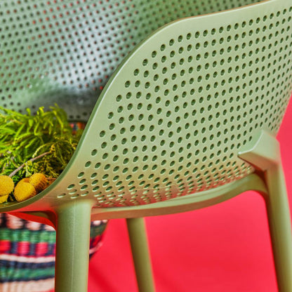 Sky Pro Stacking Dining Chair Olive Green