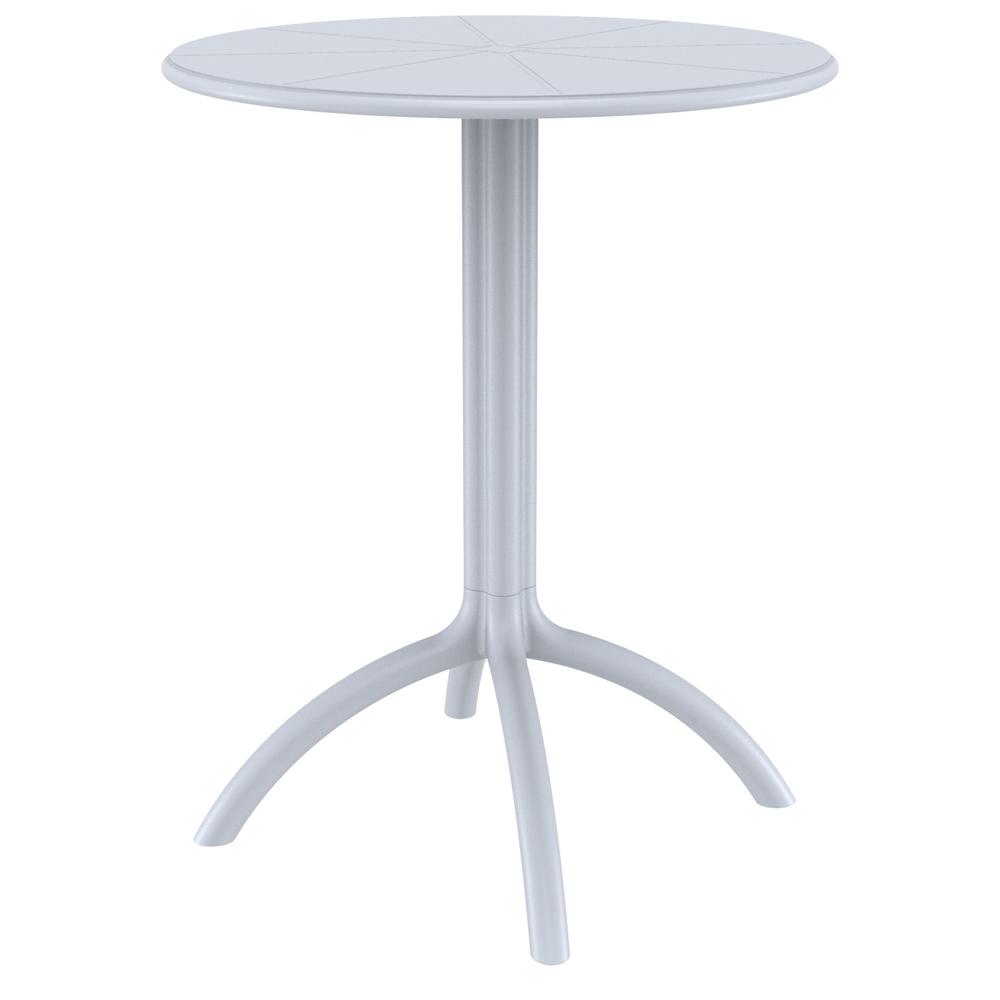 Octopus Round Bistro Table Silver Gray