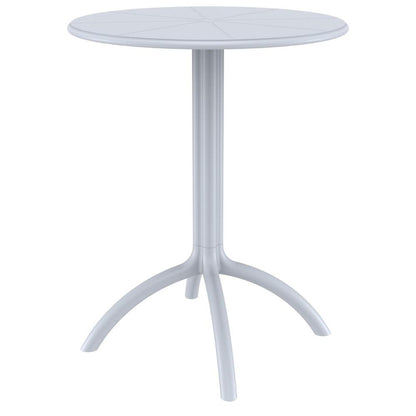Octopus Round Bistro Table Silver Gray