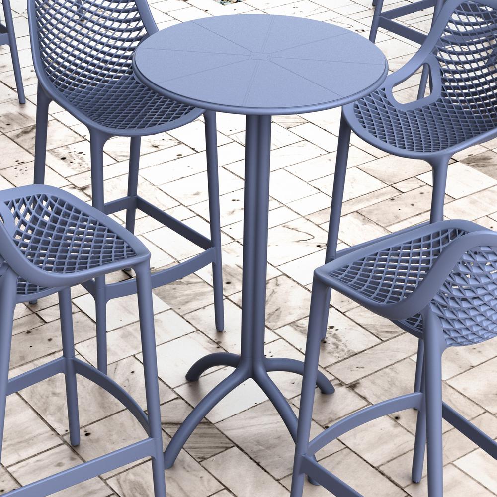 Octopus Round Bar Table Dark Gray