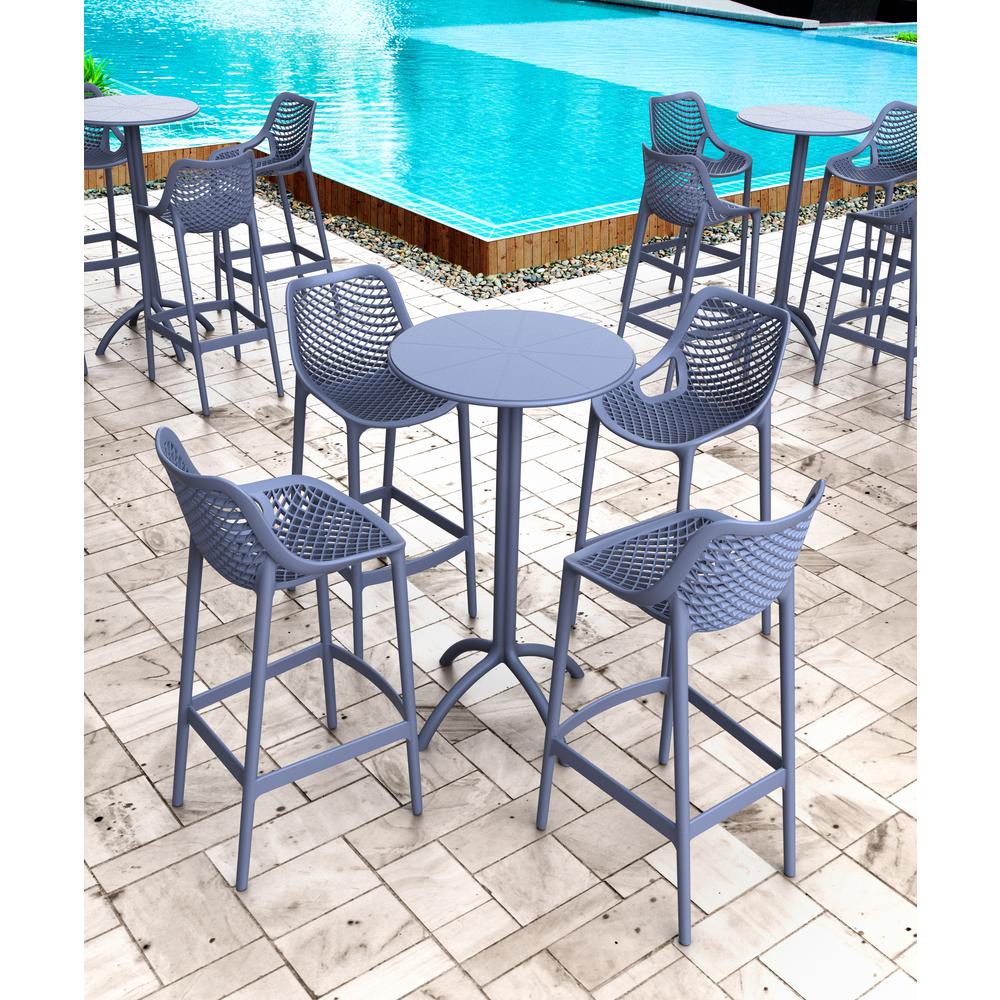 Octopus Round Bar Table Dark Gray