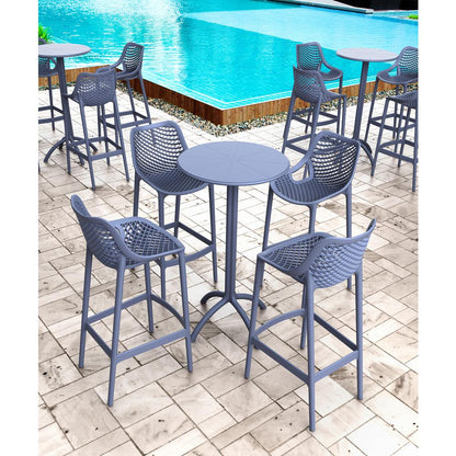 Octopus Round Bar Table Dark Gray