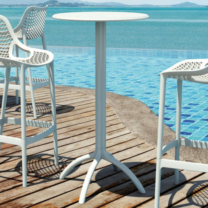 Round Bar Table, White, Belen Kox